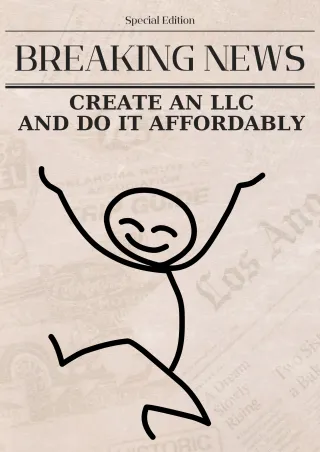 Create an LLC and don't break the bank doing it