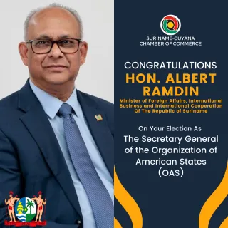 Congratulations to the Hon. Albert Ramdin! - SGCC Events & Members' Updates