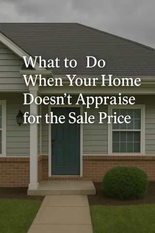 📉 What to Do When Your Home Doesn’t Appraise for the Sale Price