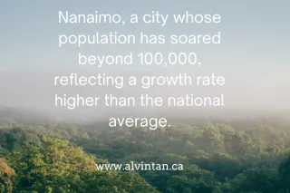 Nanaimo's Population Exceeds 100,000, Growth Rate Surpasses the Canadian Average