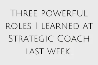 Learn about three critical roles for entrepreneurial success: make it up, make it real, and make it recur. Discover insights from the Strategic Coach event in Chicago.