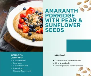 Healthy Amaranth Porridge with Fruit & Seeds