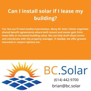 Can I install solar if I lease my building?
