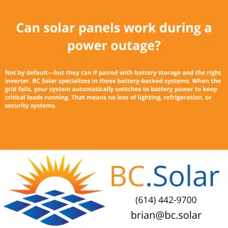 Can solar panels work during a power outage?