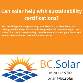 Can solar help with sustainability certifications?