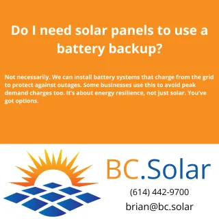 Do I need solar panels to use a battery backup?