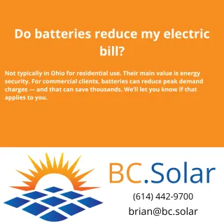 Do batteries reduce my electric bill?