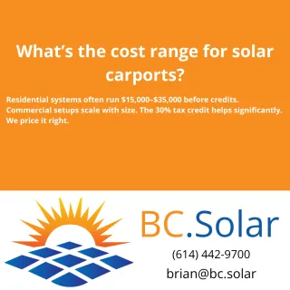 What’s the cost range for solar carports?