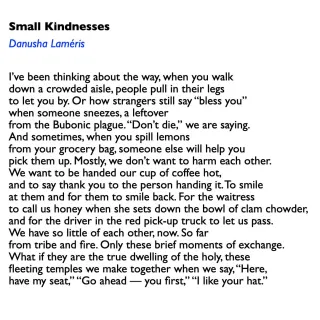 Small Kindnesses