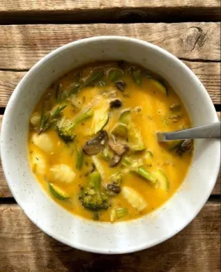Creamy Vegan Mushroom-Gnocchi Soup