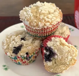 Sourdough Blueberry Lemon Muffins