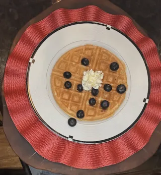 Sourdough Cream Cheese Waffles