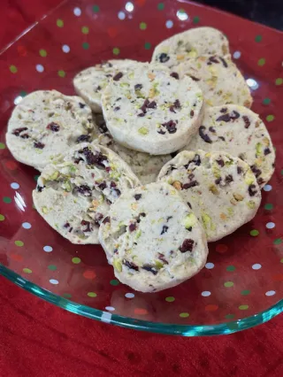 Sourdough Cranberry Shortbread Cookies