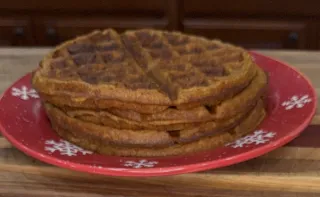 Gluten Free Sourdough Gingerbread Waffles