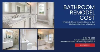 How Much Does a Bathroom Remodel Cost in San Juan Capistrano, CA?