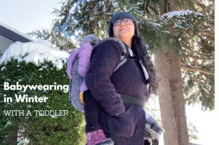 Babywearing in the Winter with a Toddler
