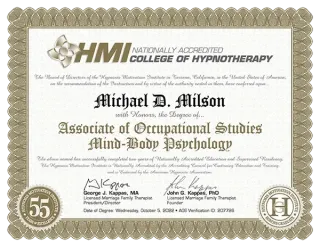 Michigan’s Michael D. Milson Graduates with Honors from HMI’s AOS in Mind-Body Psychology Program