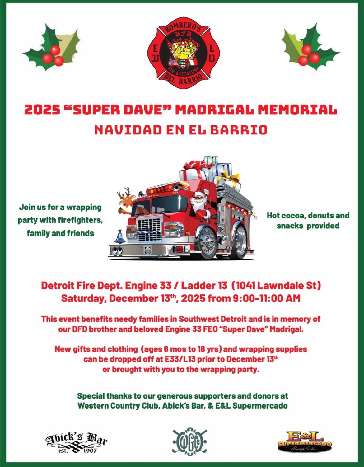 2025 "Super Dave" Madrigal Memorial Navidad En El Barrio