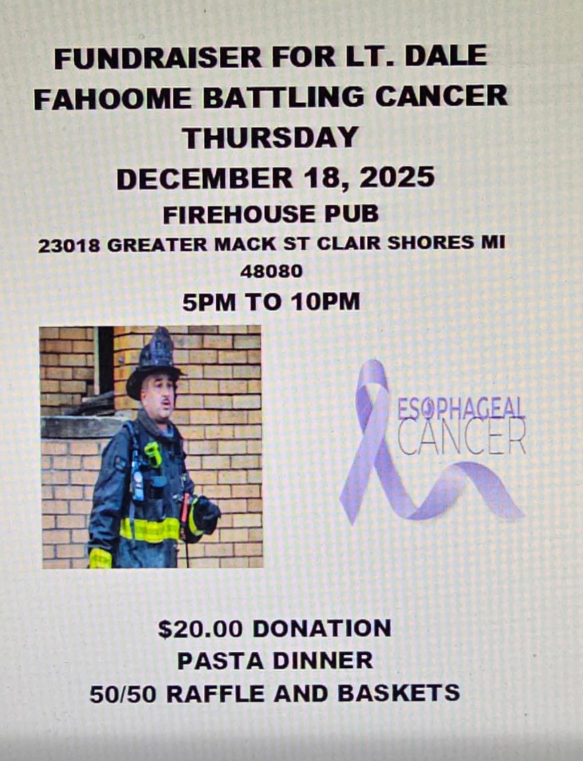 Lt Fahoome Cancer Fundraiser