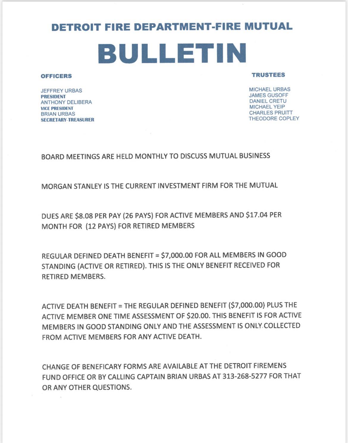 Fire Mutual General Information