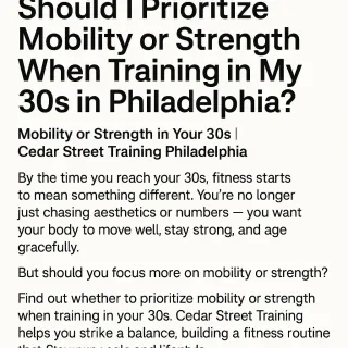 Should I Prioritize Mobility or Strength When Training in My 30s in Philadelphia?
