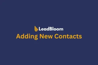 Manually Adding New Contacts