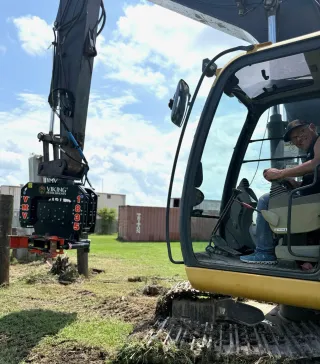 Viking Marine Vibratory pile driver is available now.