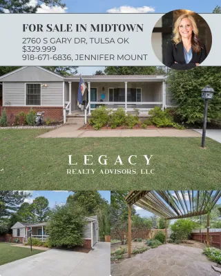 Tulsa Midtown Home For Sale Near Trencher's And Tulsa Tennis Club 2760 S Gary Drive