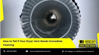 How to Tell If Your Dryer Vent Needs Immediate Cleaning