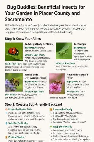 Bug Buddies: Beneficial Insects for Your Garden in Placer County and Sacramento