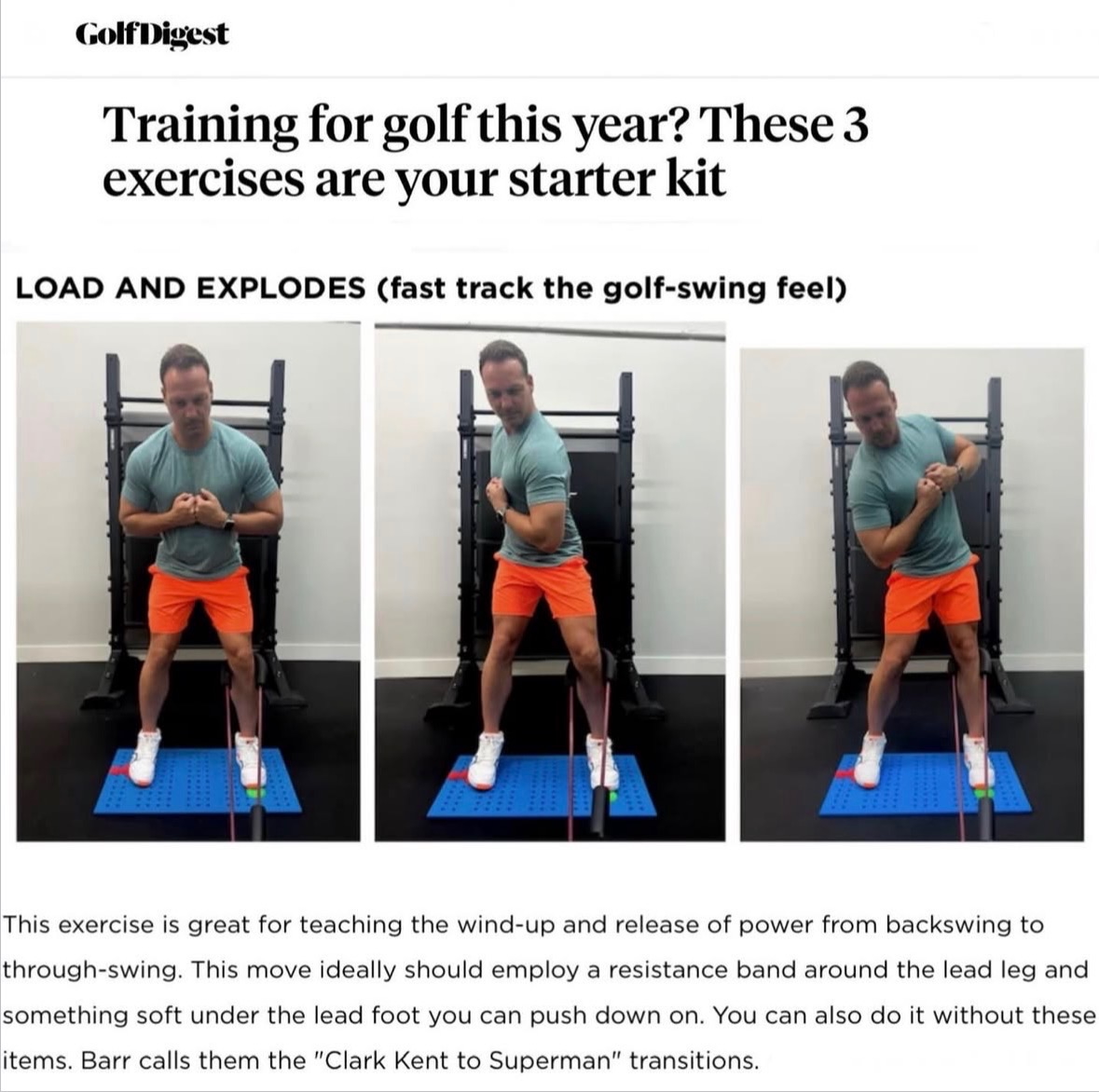 Golf Digest Article: Do these 3 exercises
