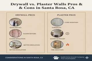 Drywall vs. Plaster Walls Pros & Cons in Santa Rosa Homes