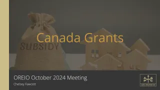 Canada Grants: OREIO October 2024