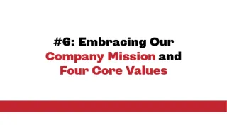 Embracing Our Company Mission and Four Core Values