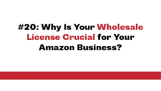 Why Is Your Wholesale License Crucial for Your Amazon Business?