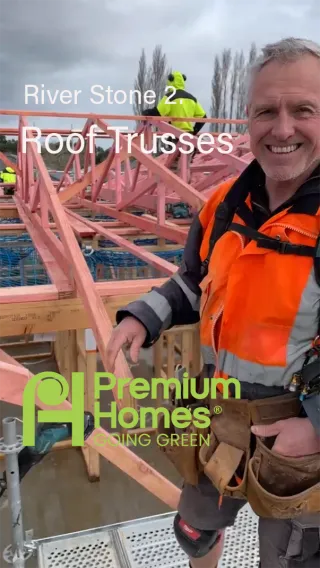 Trusses go on at River Stone