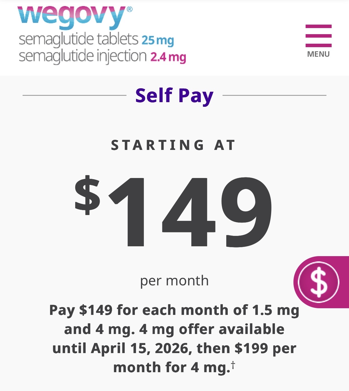 Wegovy pills vs Injections