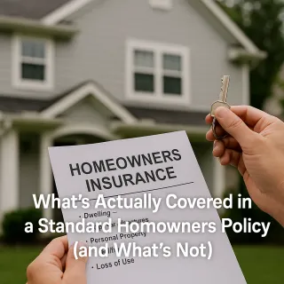 What’s Actually Covered in a Standard Homeowners Policy (and What’s Not)