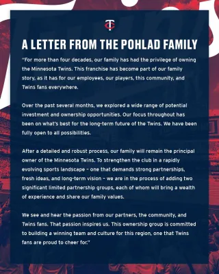 Pohlad Family Keeps Twins After Fire Sale: Ownership Reversal Shocks Fans