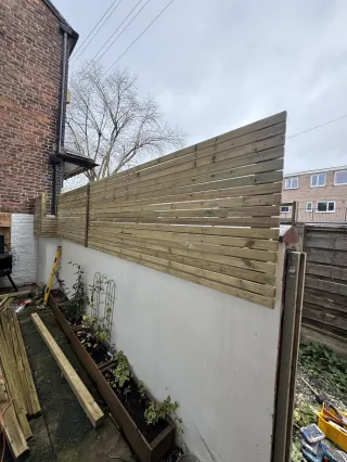 Venetian Fence Installation – Garden Privacy in Heaton Moor