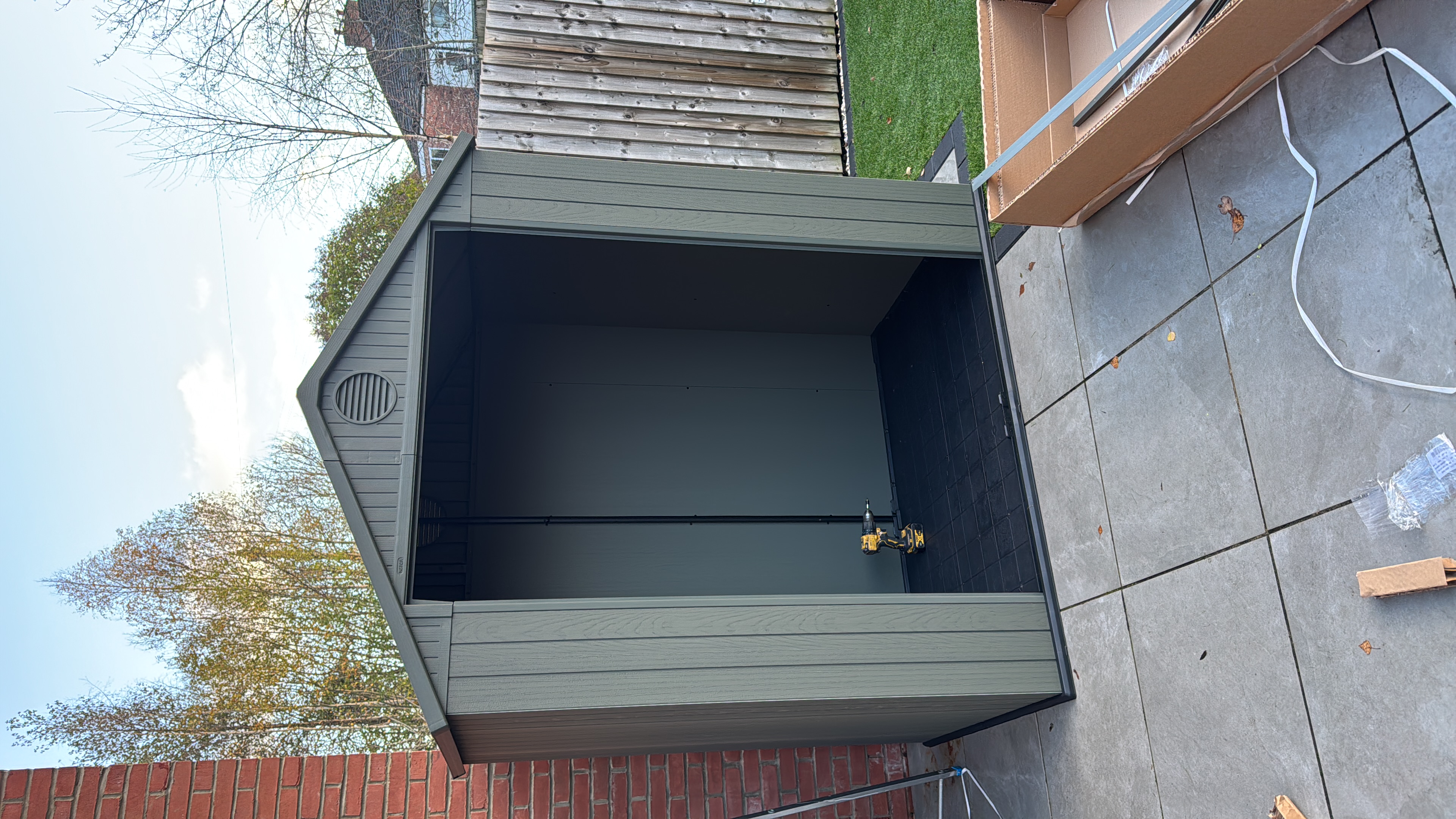 Multi-Job Handyman Visit in Heaton Grove – TV Mounting, Bracket Swap, Light Switch Assessment & Keter Shed Build