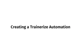 Creating a Trainerize Automation