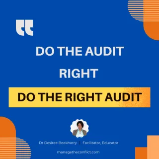 What is a conflict management audit?