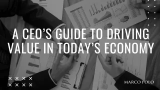 A CEO’s Guide to Driving Value in Today’s Economy