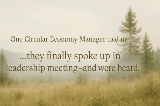 That Sustainability Voice: A Real Story