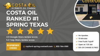 Costa Oil Ranked Number 1 in Spring Texas