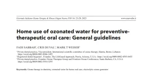 Home use of ozonated water for preventivetherapeutic oral care: General guidelines