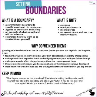 Boundaries for Ourselves
