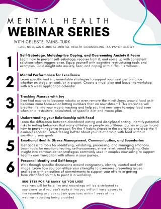 Mental Health Webinar Series