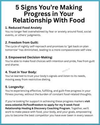 Progress with Food Relationhsip